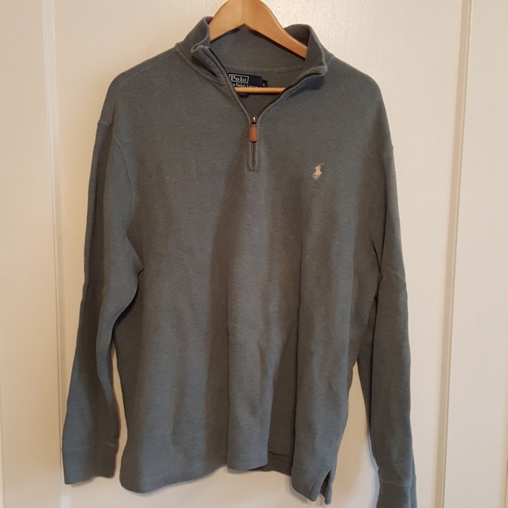 Polo by Ralph Lauren zip neck sweater. EUC size XL